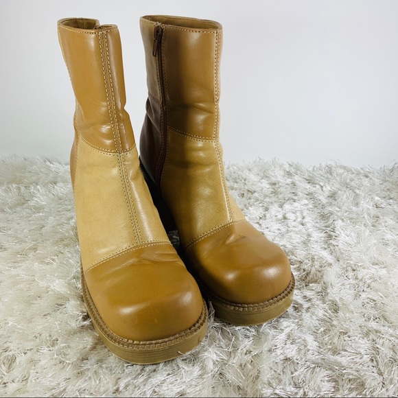 tan platform boots
